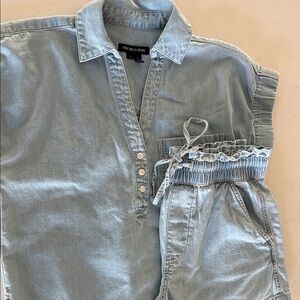 Veronica Beard Soft Blue Denim Ensemble